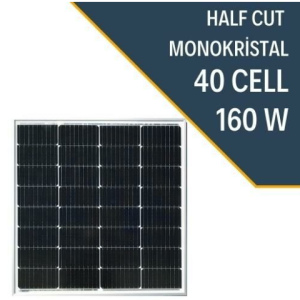 LEXRON 160W HALF CUT MONOKRİSTAL GÜNEŞ PANELİ